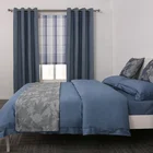 no MOQ 4pcs single/double/king/super king size blue bedding set cotton korea