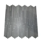 Strip Shape Andesite Black Mosaic Tile For Wall Cladding