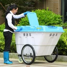 large plastic garbage outdoor bin rubbish cart with wheels