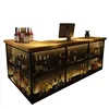 new design fashionable long high industrial vintage restaurant wood slab desk table bar counter