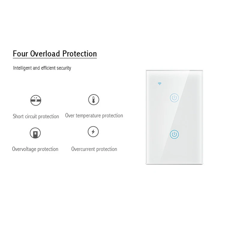 USA asnz smart life wll off wirefree zigbee tuya app concave key capacitive abs glass wall touch switch - ANKUX.COM