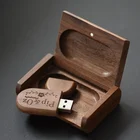 Usb Drive JASTER Usb Flash Drive Usb 2.0 Wooden Usb Box Pendrive 4GB 8GB 16GB 32GB Memory Stick U Disk For Wedding Gift