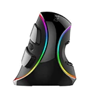 Delux M618 Computer Accessories RGB Light Optical Rechargeable Cord Wired Vertical USB Ergonomic Mouse