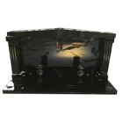 Memorial grave granite china black granits monuments wholesale
