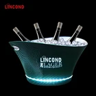 Lincond New Product Ideas 2019 Custom Logo Bar Led Wine Beer Cooler Acrylic Ice Bucket