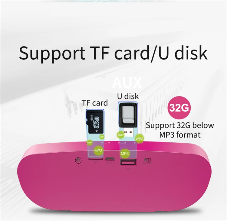 Zealot S9 Bluetooth 5.0+EDR Speaker Rose Mini Outdoor Portable Wireless Party Small Music Box Support Micro SD Card AUX USB 3 Co - ANKUX.COM
