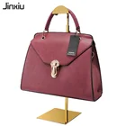 Wholesale handbag display stand retail store table handbag hanger titanium gold