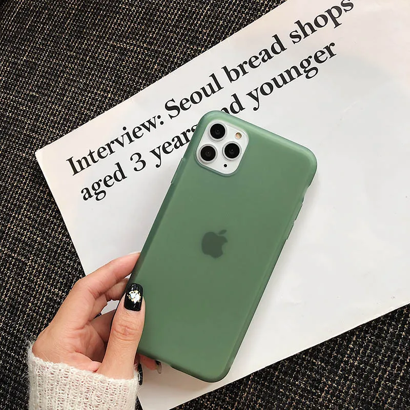 Ultra Thin Soft Silicone TPU Phone Case for iPhone 11 Pro Max Back Cover for iPhone 11, 5 colors