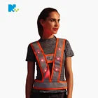 China Factory OEM/ODM Reflective Vest Strap Flashing LED Safety Motorcycle Vest