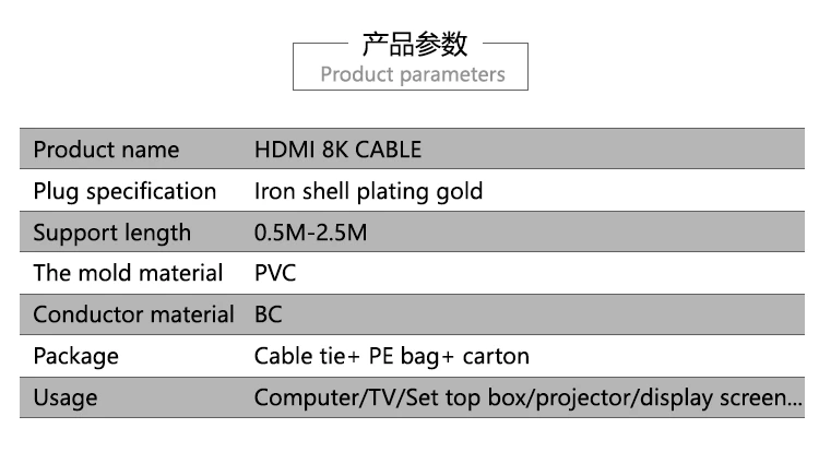 TV cable 2019 hot sales item male to male new mold hdmi cable support 8k without magnifier - ANKUX.COM