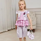 summer clothes children photos child models Girl three pieces clothing set girl summer clothes children