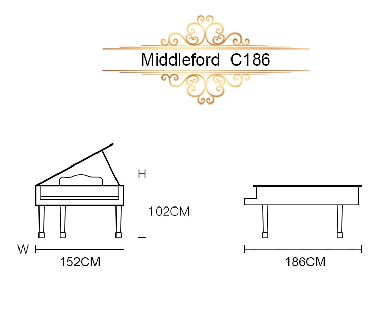 middleford c186 声学黑色波兰大钢琴 buy 巨型钢琴,机械钢琴,二手