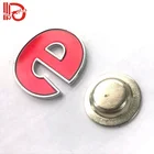 Custom Red Letter E Alphabet Metal enamel Lapel Pin Badges