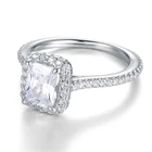 High Quality D color VVS Halo 14k White Gold jewelry Moissanite Rings