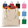 Promotional customized logo size canvas organic fabric tote blank cotton shopping canvas bag