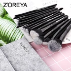 China Makeup Brush Wholesaler 15pcs Black Synthetic Cosmetic Brush Set