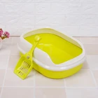 Wholesale portable pet top entry toilet furniture kitty training kit cats litter box tray