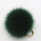 Manufacture good quality fur keychain puff fur keychain rabbit keychain fur ball