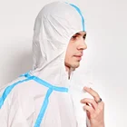 Waterproof Chemical Resistant Safety Protective Clothing Microporous Type 4/5/6 Disposable Coverall