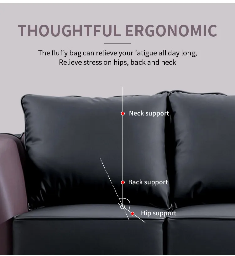 Pengpai Contemporary Furnitures 3 Piece Sofa Set Office Modern Hotel