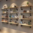 Sports Store Clothing Display Cabinet Wooden Backboard Shoe Rack Shoe Bracket