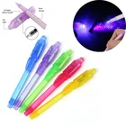 Promotional fast delivery magic spy uv light invisible ink pen with custom logo