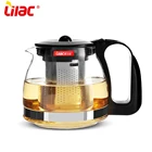 Free Sample thermostat cooking single tea service set tea-pot japanese glass coffe/tea pot warming with filter and lid