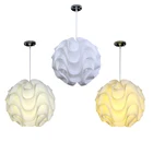 Modern Design White Plastic Flower Pendant Lights Energy Saving Source Pendant sets