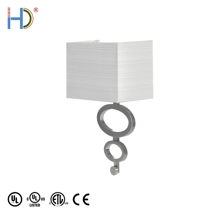 Hotel Style Contemporary Chrome Finish Indoor GU24 Metal Wall Lights