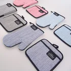Pot Holder 2020 Striped Microwave Oven Mitts And Pocket Pot Holder