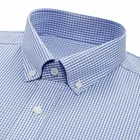 Long Sleeve Shirt Custom Cotton Check Shirts for Men