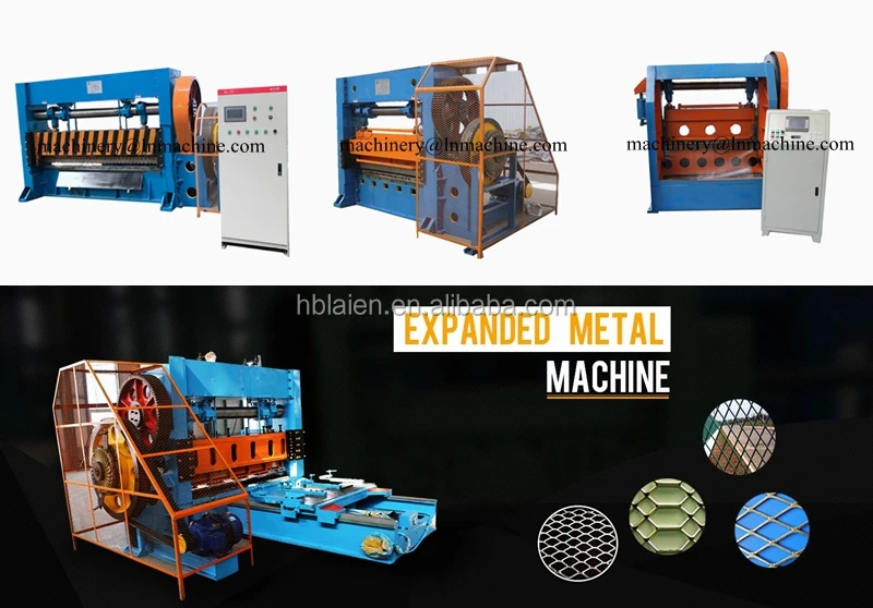 Grating Expanded Metal Mesh Making Machine With Flattening Machine Max