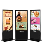 floor standing touch advertising player bus advertising screen led display digital kiosk