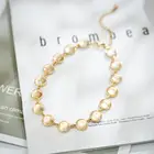 High Quality Plated 14k gold w/smooth glass cab choker fashion party necklace