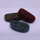 Best selling leopard printed pu leather metal sunglasses box men's hard glasses case ladies reading glasses case