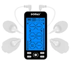 DOMAS Dual Channels Rechargeable Tens unit Pulse Massager Device EMS Stimulate Portable Machine for Pain Relief