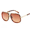 Sinle fashion new style sunglasses big frame PC glasses Metal frame sunglasses man luxury brands