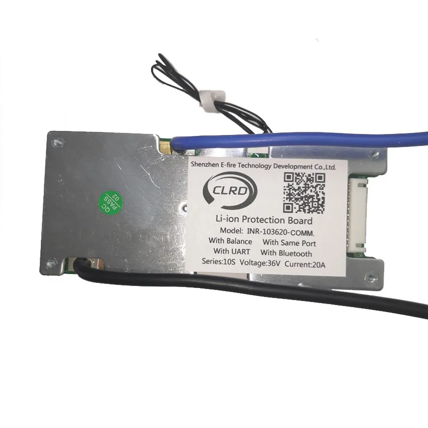 36V 20A~50A discharge current li ion smart bms with Bluetooth and UART serial communication 10S