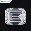 Wholesale gemstones emerald cut 5*7mm Moissanite diamond in low price