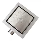 Aootan 304 stainless steel tile insert Polished or Brushed Strainer Style square Bathroom shower Floor Drain