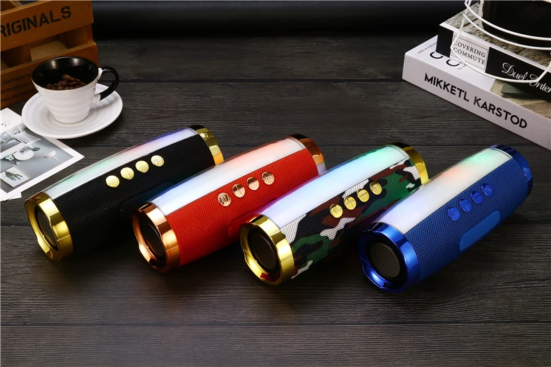 E11 2.0 1200MA 10w hand free call 7inch custom mini portable blue tooth with colors led light tws wireless speakers - ANKUX.COM