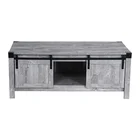 Room Table Living Room Industrial Style Furniture Sliding Doors Wooden Coffee Table