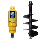 New design KINGER Excavator fittings hydraulic drive auger drill blade