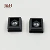 Promotional Black Gray Furniture Pipe Fittings Threaded M8 PP Square Tube Insert End Cap Screw Hole Plastic Pipe Plugs