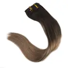Factory price top grade double drawn hair clip in hair bun extensions 100% human hair