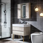 GN3370-80 Simple Design Marble Modern Cabinet Bathroom Solid Wood