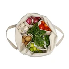 Factory supply unique design handled eco custom logo printed tote cotton canvas shopping bag