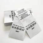 Customize 100% Polyester Printing Garment Logo Satin Wash Paper Care Label For Clothes Fashion