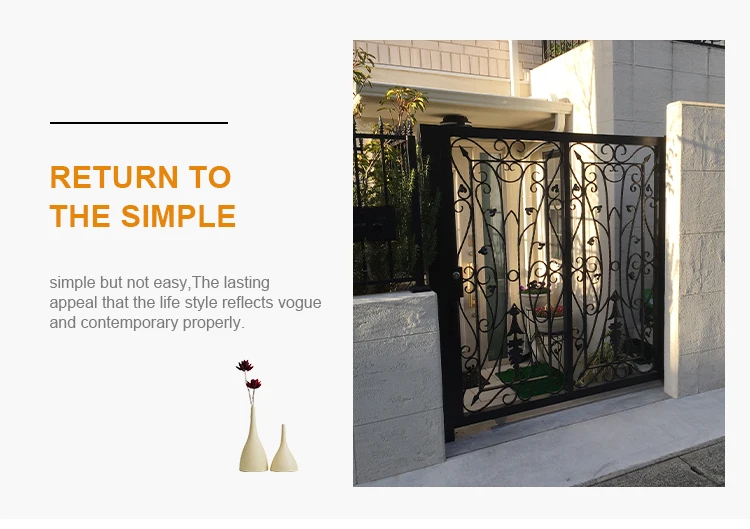 Latest Models Luxury Double Swing Villa Main Iron Gate