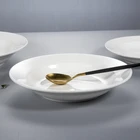 Factory Plate Factory Plates Factory Wholesale Elegant White Restaurant 9 Inch Porcelain Round Soup Plate